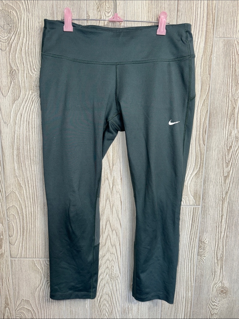 Nike Green Leggings with White Swoosh
